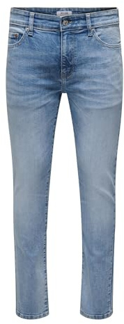 ONLY & SONS Onsloom Slim Lmb 8621 Mat Dnm Noos Vaqueros Ajustados, Denim Light Medium Blue Denim, 31W x 32L para Hombre