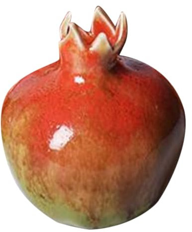 Luxshiny Ceramic Pomegranate Vase Small Floral Arrangement Holder Decorative Flower Vase for Home Desk Window Sill Kitchen Decoration