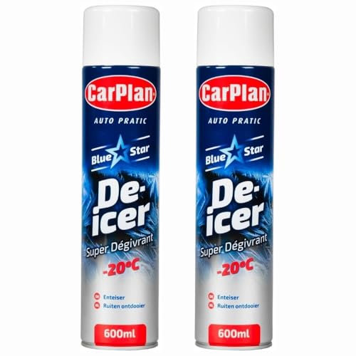 Welari De-Icer -20C Spray 600ml x 2 Vehicle Windshield Antifreeze Ice Melting Maintainance Thank You Card | (2pack)
