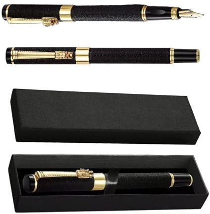 TMRBBesty Füller Füllhalter Füllfederhalter Kolbenfüller, 0.5mm Metall Fine Nib, Ergonomischem Griff, Mattierter Stiftkörper, Reibungsloses Schreiben für Geschenk Weihnachts Festtags Geburtstags