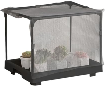 Mini serra - 13.39x10.24x11.42 pollici di piccole piante in crescita per agricoltura urbana, coltivazione di verdure ed erbe, forniture di giardinaggio per patio, cortile, balcone, appartamento, piant