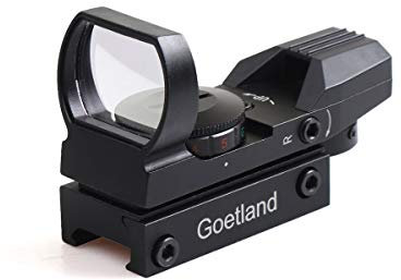 Goetland Gewehr Zielfernrohr 33mm Rotpunktvisier Red Dot Visier mit 4 Taktischen Rot Grün Schutz SFP 20mm Schiene für Airsoft Taktische Jagd Luftgewehr Sportschützen