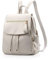 NICOLE&DORIS Mode Frauen Rucksack Mini Rucksack Kunstleder Leder Damen Rucksack Umhängetasche Geldbörsen Mädchen Rucksack Weiß