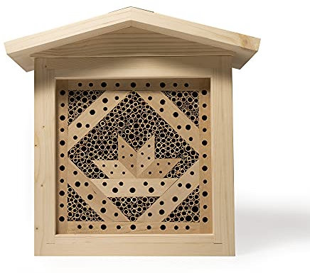 YAKEBA | Insektenhotel XXL | Bienenhotel Wildrose | Ideal für Wildbienen und Schlupfwespen | Insektenhotel groß - Made in Germany