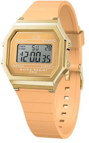 ICE-WATCH - Ice Digit Retro Peach Skin - Beige Damenuhr mit Plastikarmband - 022057 (Small)