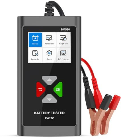 Tester Batteria Auto BM580, 6V 12V Con Stato Batteria Test Test di Carico Carica Test Cranking Test per 100-2000 CCA per Auto Camion Moto ATV SUV Barca
