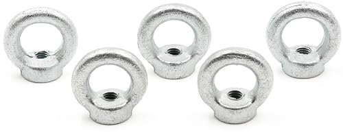 ALFA LOGISTIK Tuerca anular M14 galvanizada 5 unidades – ojal – Arandela – Tuerca de ojal – Tuerca de ojo – Tuerca anular de acero aleado