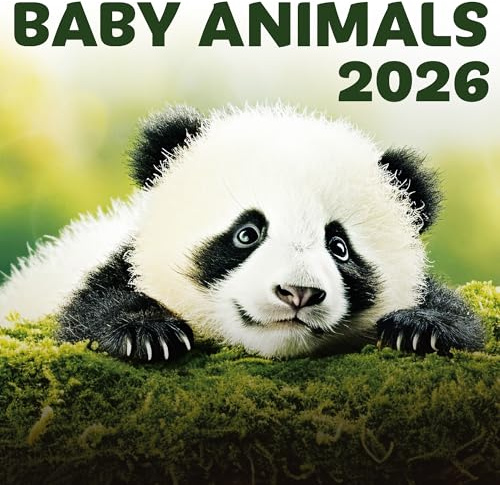 EcoEarth - 11x22 Inch Open 2027 Monthly Calendar - 12 Month Vertical Hanging Wall Calendar - Jan 2027 to Dec 2027 - Baby Animals