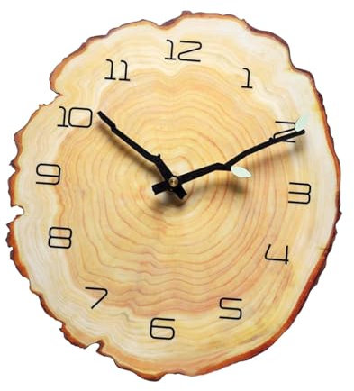 Horloge Murale à Anneau Annuel, Horloge Intérieure et Extérieure pour Salle de Bain, Salon, Cuisine