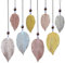 8 Stück Blatt Anhänger Deko, Hängedeko, Herbstdeko Innen Fensterdeko Hängend, Schimmerblatt Dekohänger Metall Deko Herbstblätter Anhänger Blatt(4 Farben)