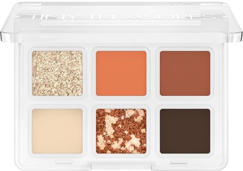 Catrice Tiny Treasures Eyeshadow Palette, Lidschatten, Nr. 030, Orange, 6 Orange-Töne, schimmernd, glitzernd, vegan, ohne Mikroplastikpartikel, Nanopartikel frei, ohne Parfüm, 1er Pack (4.2g)