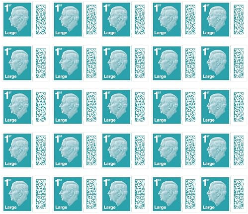 Albian Trading 1st Class Large Letter Stamps (25 Stamps) - 1st Class Large Letter Stamps - Barcoded Self Adhesive UK Large Letter Postage Stamps for Postage - (25 Total)