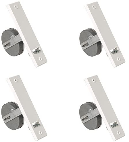 Rollwin 4x Rolladen Gurtwickler Unterputz 185mm Lochabstand - aus Deutschland - mit Gurtwickler Blende Weiß - ohne Gurt - für 23mm Rolladengurt geeignet - Rollo Wickler mit Abdeckblende