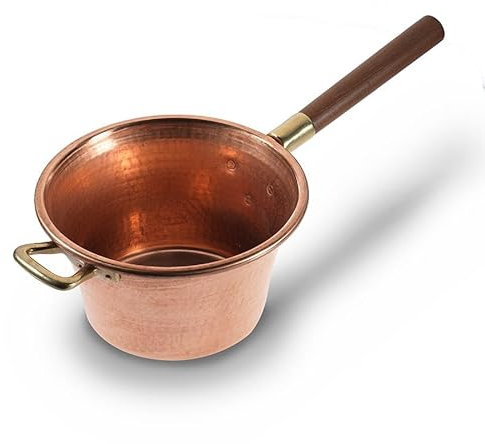 PAIOLO IN RAME 30 CM MANICO IN LEGNO | CREARTISTIC