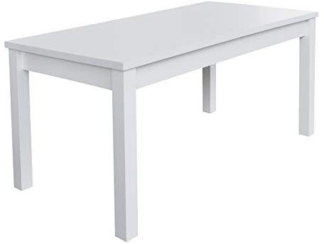 Mirjan24 Esszimmertisch S18L, Praktischer Auszugstisch, Esstisch, Farbauswahl, Tisch für Esszimmer, Küchentisch, Ausziehtisch (Weiß, 80x160x200 cm)