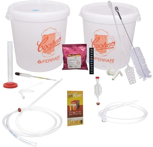 VIRSUS Kit Fermentazione Coopers Base per Birra Artigianale Fatta in Casa (Senza Malto in Confezione)