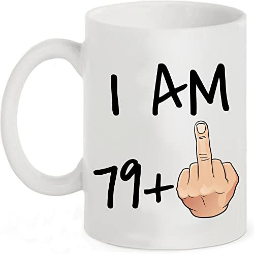 Funny 80th Birthday Gift idea, 11 oz Coffee Mug for Men and Women Turning 80 Years Old as a Joke Birthday Celebration Cup, Dishwasher and Microwave friendly. Best Gift for Mum, dad, Teacher or anyone