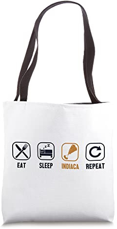 Eat Sleep Indiaca Repeat Professional Indiaca Peteca Tote Bag