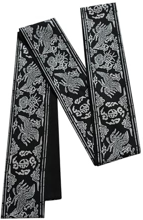 LEESLE Unisex Fashion Phoenix Waist Belt - Women's Fashion & Men's Fashion Traditional Waistband Cinch Belt Wide Belt Waist (Black (Silver))