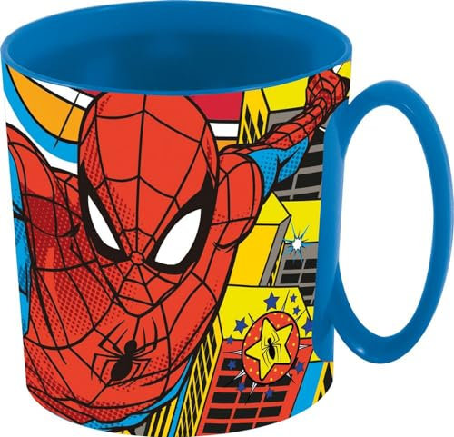 STOR Gobelet en plastique pour enfants Marvel Spiderman Spider-Man 350 ml, résistant au micro-ondes