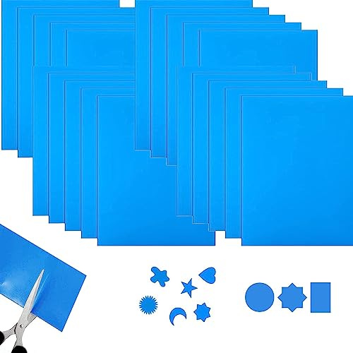 Yuaaoh Parches Autoadhesivos de Reparación de PVC 30 Piezas Parches Autoadhesivos Piscina Kit Parches Piscina para Colchones Inflables para Piscinas,Camas de Agua,Bote Inflable, Azul (15x20cm)