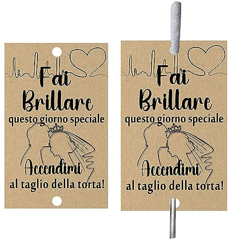 100pz Etichette Stelline Scintillanti Matrimonio,Biglietti kraft per Matrimonio Sposi Anniversario Promessa Eventi di Fidanzamento Decorazioni Matrimoni Effetto Speciale Taglio Torta(Senza Scintille)