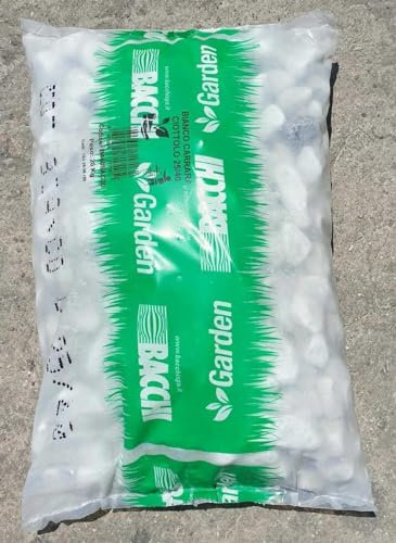 IVAT BACCHI Ciottoli Marmo Bianco Carrara 15/25 mm, Sassi Pietre arredo vasi e Giardino in Sacchi da 20 kg