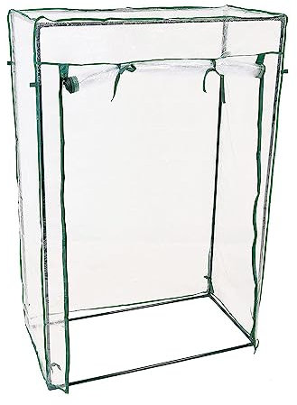 100 X 50 X 150 Cm Petite Serre À Tomates pour L'extérieur, Serre avec Porte Enroulable, Housse De Rechange en PVC Résistant Aux Intempéries pour Cour, Balcon, Jardin, Vert