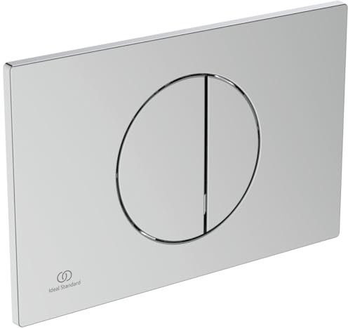 Ideal Standard Oleas - Placa de accionamiento para cisternas de inodoro Prosys, 2 lotes de botones mecánicos de plástico ABS, cromado
