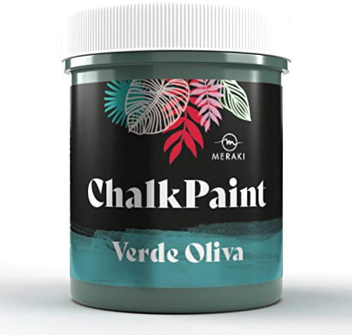 CHALK PAINT Pintura efecto tiza al agua mate (500ML) (VERDE OLIVA)