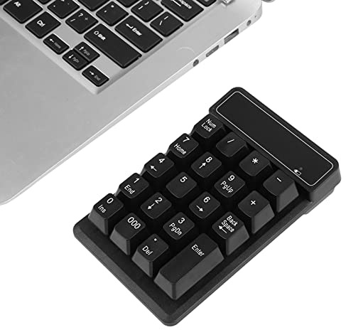 VELATEMOR Keypad Numérico Inalámbrico de 19Key, Número Pad, Sensación de Toque Cómodo, Teclado Numérico para Toque de Toque con Tiempo de Trabajo Largo