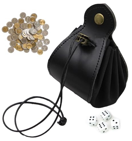 Lunaobrik Contro di dadi, borsa da dadi da gioco | Porta di in pelle artificiale con coulisse | Organizzatore multifunzionale portatile, compagno di intrattenimento per la carta da gioco per