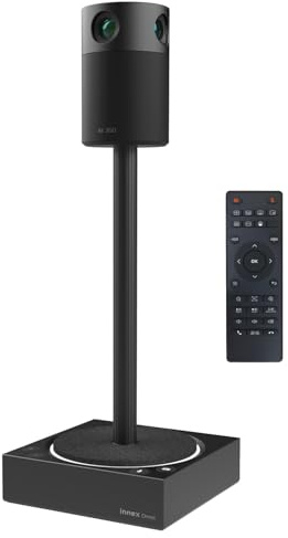Innex Omni AI Built-in 4K 360 All-in-one Video Conference Camera, Multiple AI Mode, 4 mics and 2 Speakers, Speaker and Body Tracking, USB Plug and Play, Conference Room, for Zoom, Microsoft Teams