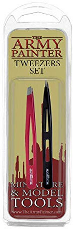 The Army Painter | Set de 2 Pinzas | Pinza de Punta Plana y Pinza de Punta de Aguja|perfectas para trabajo con Plástico, Resina y Metal | Juego de Mesa y Modelado de Figuras Miniatura
