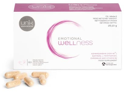 Ashwagandha KSM-66 Supporto Equilibrio Cortisolo Capsule Integratore Adattogeno Ashwagandha KSM 66 - Adattogeno Naturale - Goli Ashwagandha Benessere Generale - 60 Capsule | UNIK