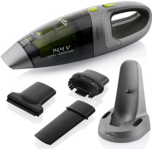 ETA Handstaubsauger Verto I Trocken- und Nasssaugen I HEPA Filter I 20 Minuten I Li-ion Akku I14,4V I Ladestation I Beutellos I Hand- Akkustaubsauger