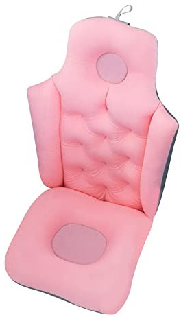 F Fityle Cuscino da bagno ergonomico per tutto il corpo, Cuscino SPA, Rosa, Poliestere e schiuma, Per il supporto e il comfort durante il bagno