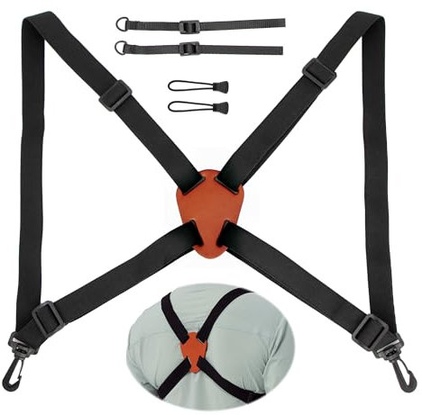 lemgyiamz Correa De Hombro CáMara Fotos - Camara Deportiva Ajustable Nailon La Cuero Suave Compatible Eslinga X-CinturóN Longitud ObservacióN Aves Al Aire Libre Binoculares Cinturones Dobles