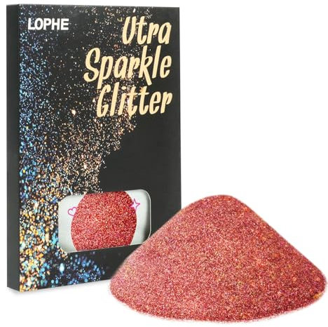 LOPHE Purpurina Cara, 100g Purpurina Corporal para Glitter Maquillaje, Polvos Acrilicos para Uñas Pelo Ojos Cara y Cuerpo, Purpurina Polvo para Purpurina Maquillaje, Decoracion Uñas y Manualidades