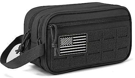 QT&QY Tactical Toiletry Bag For Men Hygiene Bag EDC Military Tool Molle Pouches Small Dopp Kit Mens Shaving Kit Travel shower Bags