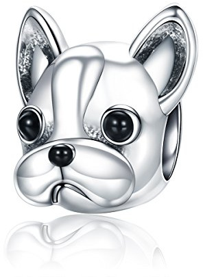 Charm Ciondoli Bulldog Francese cane in Argento Sterling 925 per Bracciali Pandora