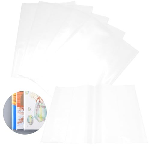 NVGFTG 20 Stück Buchumschlag A4 Transparent Buchumschläge Schulbücher Buchschoner Heftumschläge A4 Wiederverwendbar Bucheinband für Heimbüro in der Schule