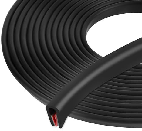 Profilé de Protection des Bords, 10mm x 6 Mètres Joint Caoutchouc en u, Protection Bord de Tole pour Tôle, Portes De Voiture, Trappe, Coins De Table