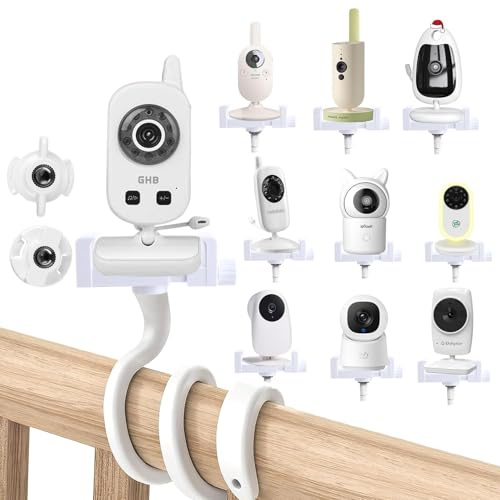 Halterung für GHB Babyphone, Universell Baby Kamera Halter für Philips Avent Babyphone, Baby Monitor Mount Befestigung Holder Zubehör für Hellobaby Baby Monitor, Verstellbarer Handyhalter Ständer