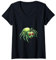 Damen Apfelspinne Apfel Spinne T-Shirt mit V-Ausschnitt