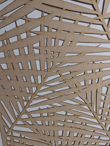 Träskiva dekorativ panel, väggskiljevägg, kylarskydd galler, möbeldekoration, laserskuren från 3 mm tjock MDF-skiva (storlek 1200 mm x 610 mm) mönster (028C).