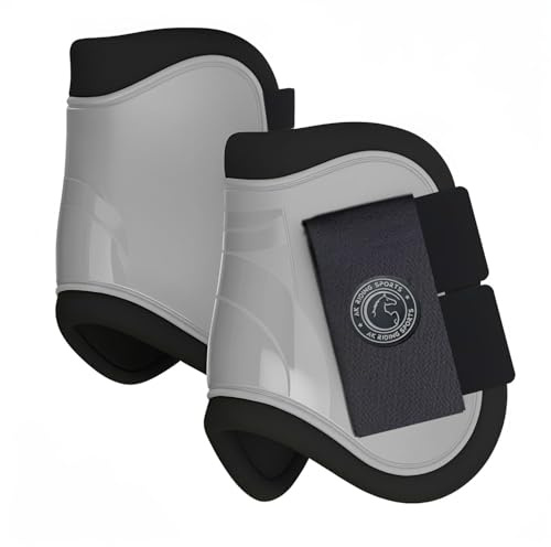 AK Pro-Tec Fetlock Horse Boots Protective Gear and Training Equipment - Equine Boots, Wraps & Accessories AKRS-6068-02 (Grey, Full (Large))