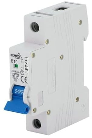 Interruptor automático monofásico 1P B 16A, protege circuitos eléctricos y previene sobrecargas y cortocircuitos. Ideal para viviendas y oficinas.