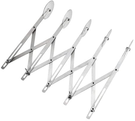 LAPYAPPE Tagliapasta a 5 in Acciaio Inossidabile Regolabile per Pizza e Torte Utensile per Taglio Facile e Preciso per Cucina