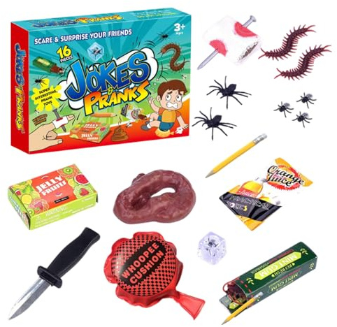 Jeux Farces Et Attrapes 15 Pièces Coussin Péteur Farces Crayon Doux Chewing-gum Électrisant Joke Box Pack Et Coffret Jouets De Blague Farcess Extrêmes Réalistes Kit De Farcess Du Poisson D'avril